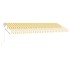 Toldo de pie automático amarillo y blanco 500x300