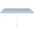 Toldo de pie automático azul y blanco 400x350