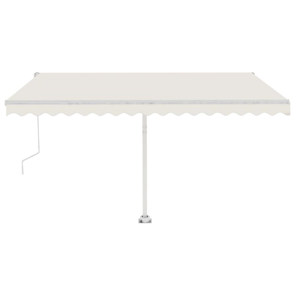Toldo de pie automático crema 450x350
