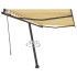 Toldo de pie automático amarillo y blanco 350x250