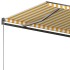 Toldo de pie automático amarillo y blanco 350x250