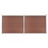 Set de panel de valla WPC marrón 353x146