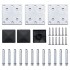 Set de panel de valla WPC marrón 353x146