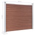 Set de panel de valla WPC marrón 353x146