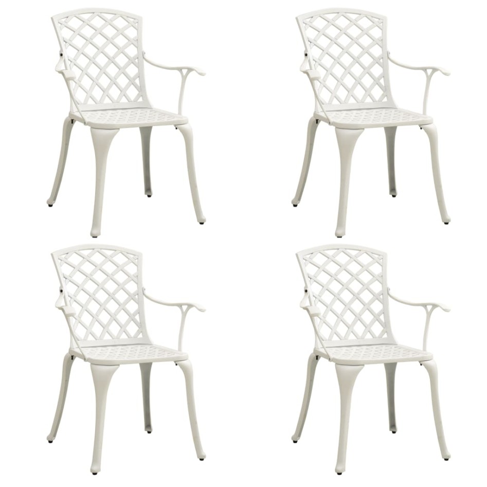 Mesa y sillas de bistró 5 piezas aluminio fundido