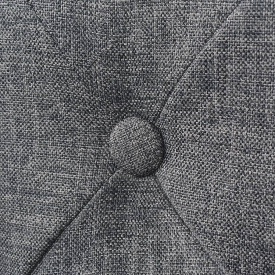 Taburetes de cocina 2 unidades tela gris