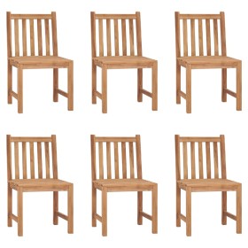Sillas de jardín 6 unidades madera maciza de