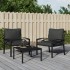 Silla de jardín acero con cojines gris 68x76x79