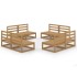 Muebles de jardín 8 piezas marrón miel madera madera de