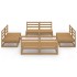 Muebles de jardín 8 piezas marrón miel madera madera de