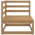 Muebles de jardín 7 piezas marrón miel madera maciza de