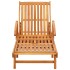 Tumbonas con mesa y cojines 2 uds madera maciza de