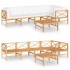 Set de muebles de jardín 6 pzas madera de teca y cojines