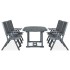Set de comedor de jardín 7 piezas madera maciza de acacia
