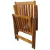Set de comedor de jardín 7 piezas madera maciza de