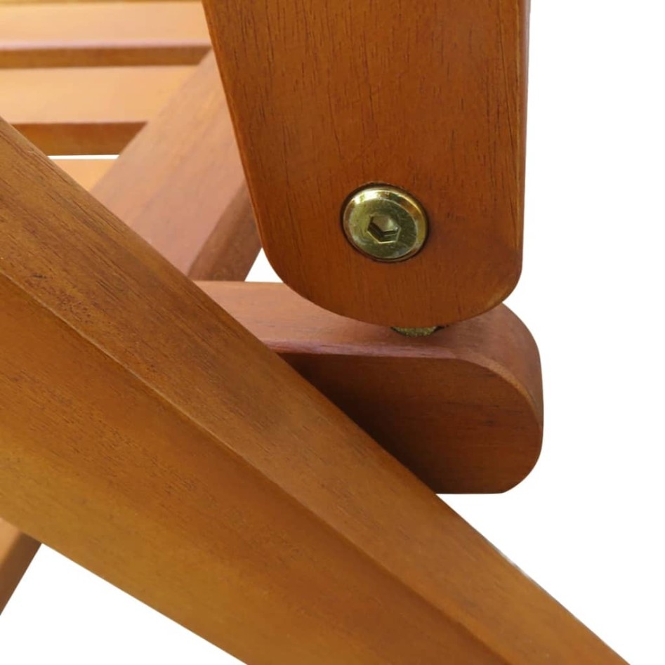 Set de comedor de jardín 7 piezas madera maciza de