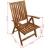 Set de comedor de jardín 7 piezas madera maciza de