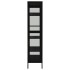 Vitrina de acero y vidrio templado negra 90x40x180