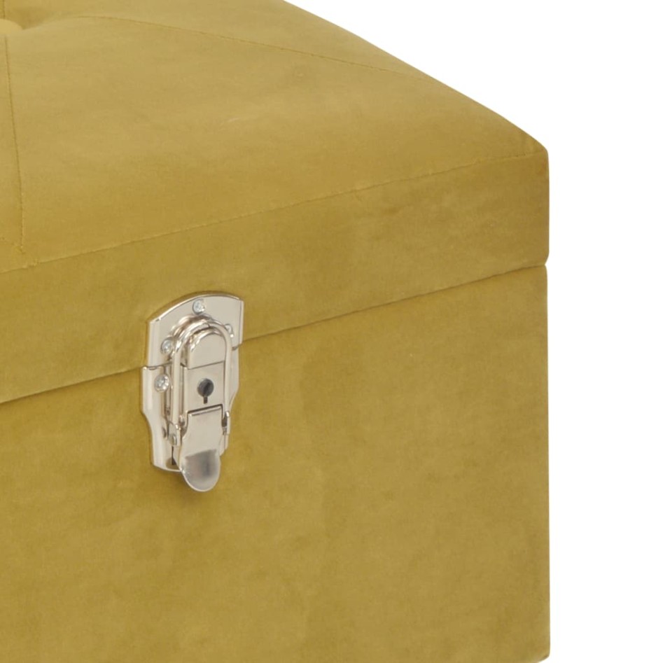 Banco con compartimento 105 cm color mostaza de