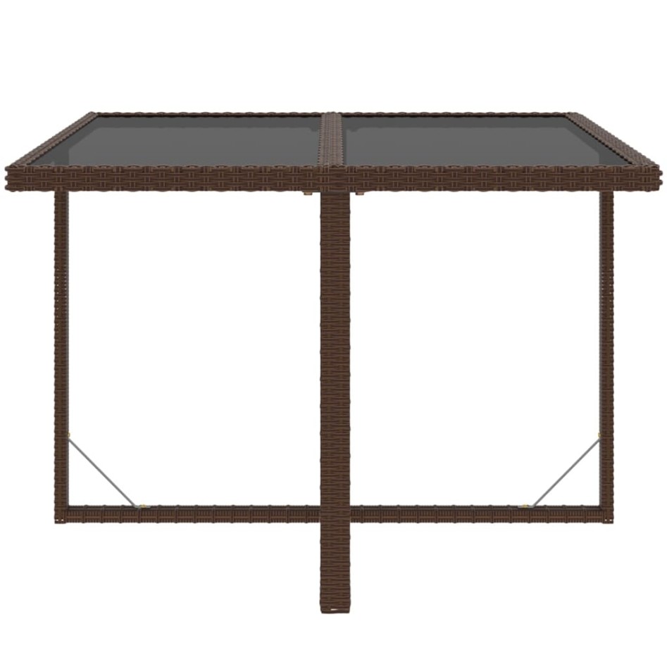 Set de comedor jardín 9 pzas y cojines ratán sintético