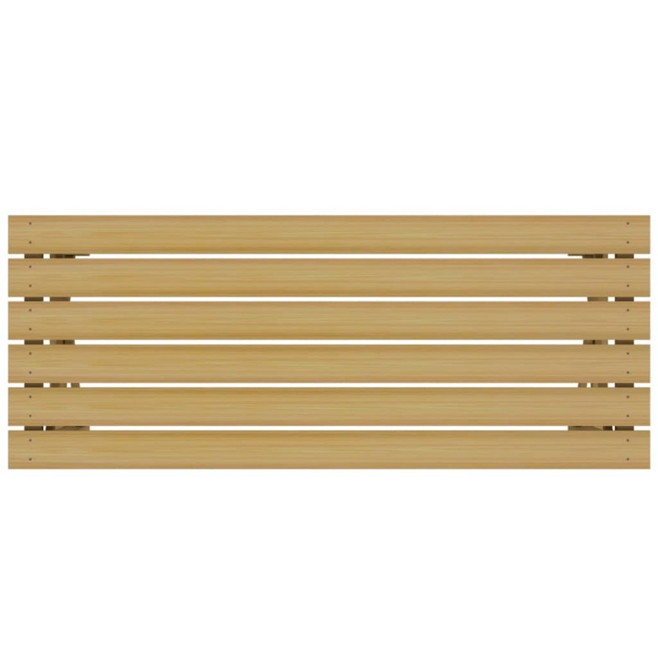 Juego de comedor de jardín 3 piezas madera de pino