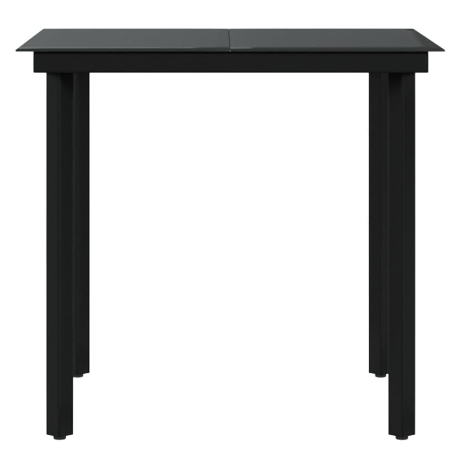 Juego de comedor de jardín 3 piezas con cojines gris y