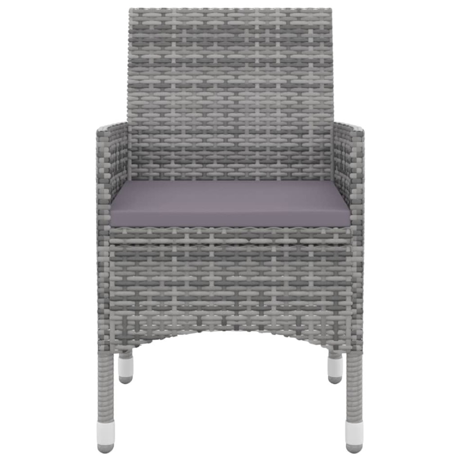 Set comedor de jardín 7 pzas y cojines ratán sintético y