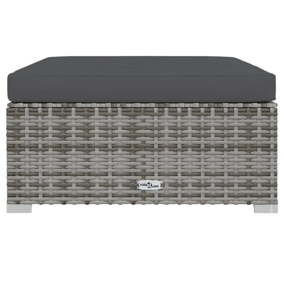 Set de muebles de jardín 6 pzas y cojines ratán sintético