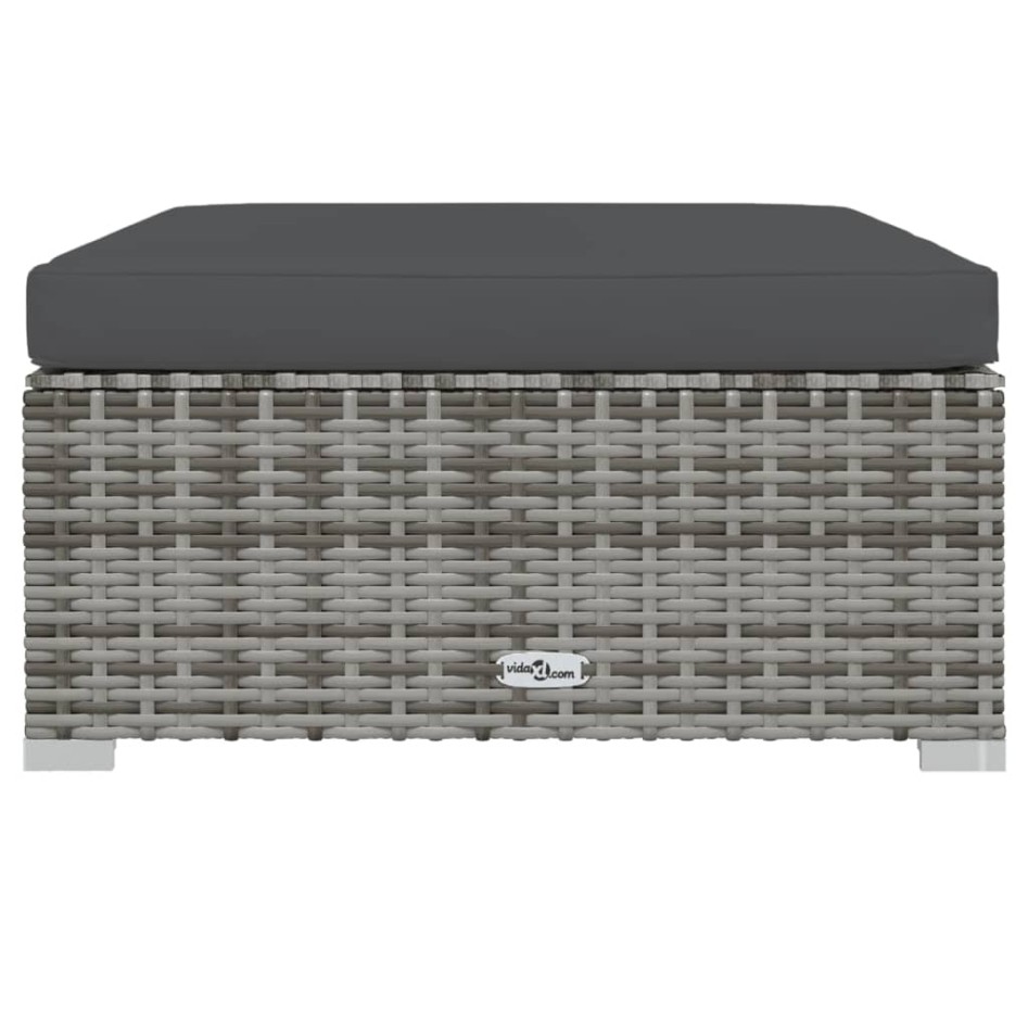 Set de muebles de jardín 6 pzas y cojines ratán sintético