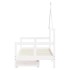 Estructura cama infantil y cajones madera pino blanco 80x160