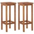 Juego muebles de bar de jardín 3 piezas madera maciza de