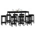 Set de bar 9 piezas madera maciza de pino