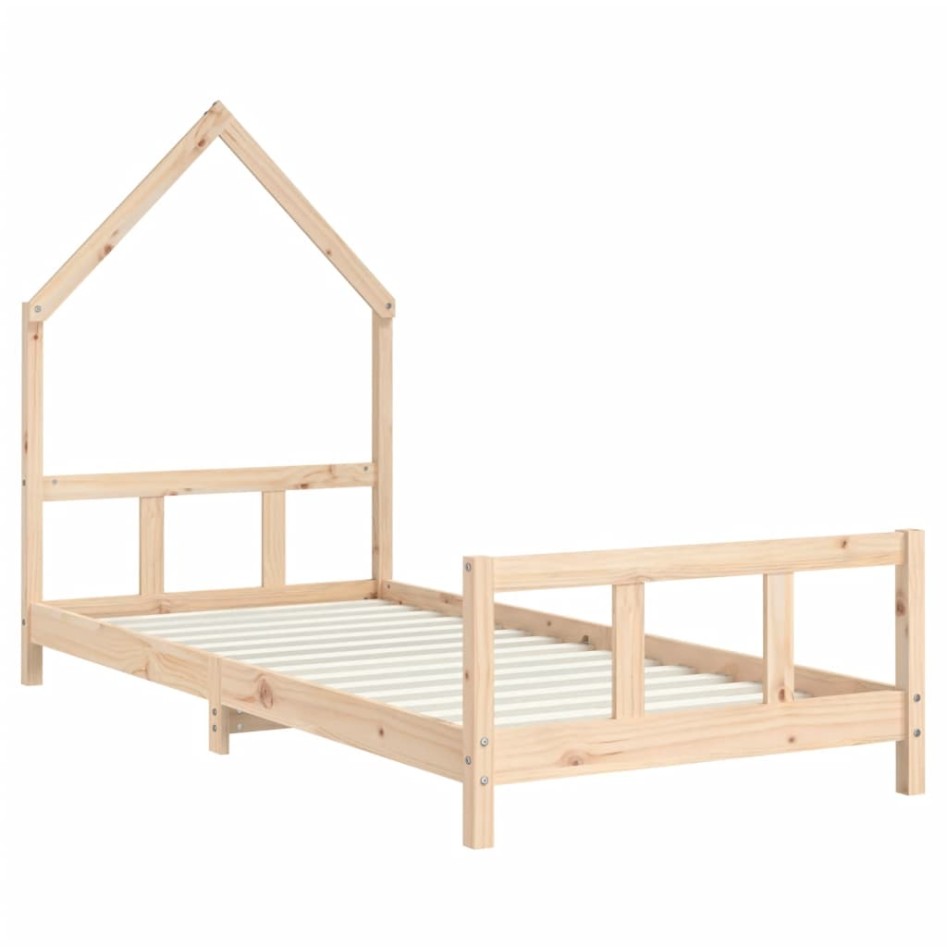 Estructura de cama para niños madera maciza de pino 90x200