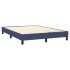 Cama box spring con colchón tela azul 140x200