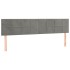 Cama box spring con colchón terciopelo gris claro 180x200