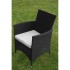 Set comedor de jardín 5 piezas y cojines ratán sintético