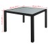 Set comedor de jardín 5 piezas y cojines ratán sintético