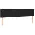 Cama box spring colchón y LED cuero sintético negro 180x200