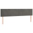 Cama box spring colchón y LED terciopelo gris oscuro 180x200