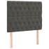 Cama box spring colchón y LED terciopelo gris oscuro 120x200