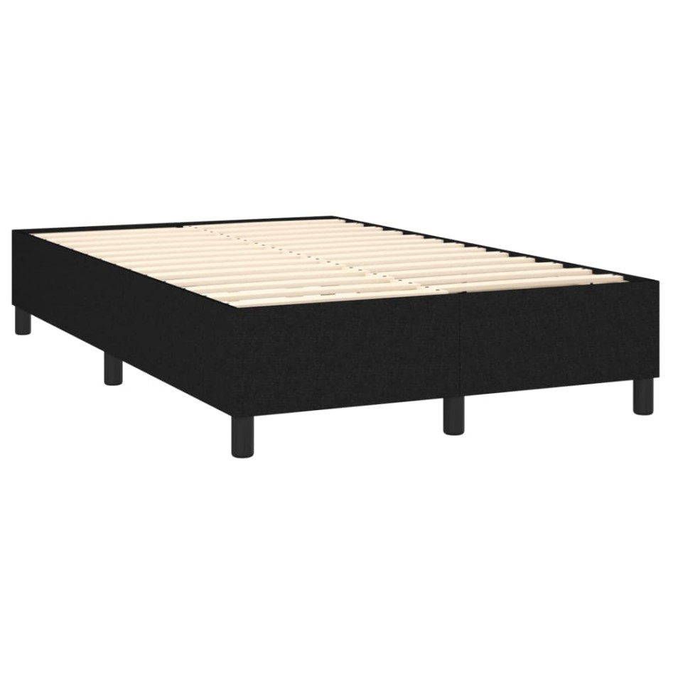Cama box spring con colchón tela negro 120x200