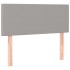 Cama box spring con colchón tela gris claro 120x200