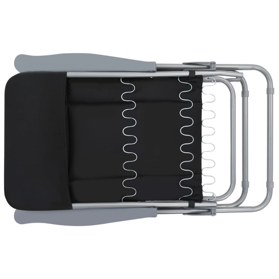 Sillas plegables de jardín con cojines 2 unidades