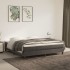 Cama box spring con colchón terciopelo gris oscuro 160x200
