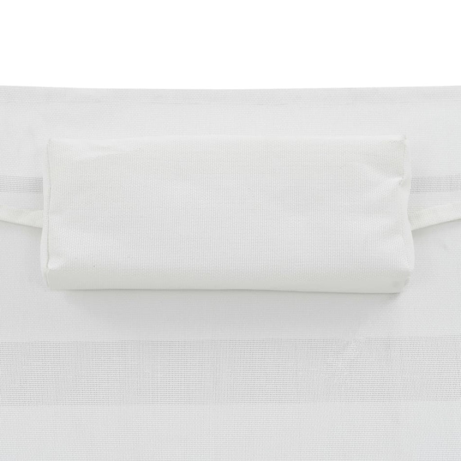 Tumbonas con mesita 2 unidades ratán sintético textilene