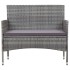 Set de muebles de jardín 4 pzas y cojines ratán sintético
