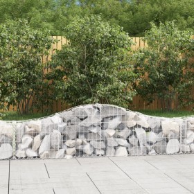 Cestas de gaviones 8 uds forma de arco hierro 200x30x40/60
