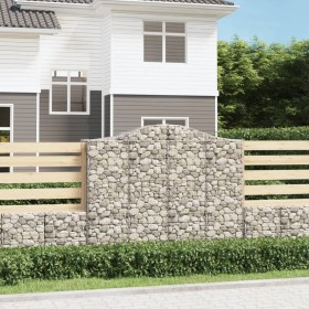 Cestas de gaviones 3 uds forma de arco hierro 200x50x160/180