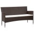 Set muebles de jardín 5 piezas y cojines ratán sintético