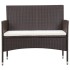 Set muebles de jardín 5 piezas y cojines ratán sintético